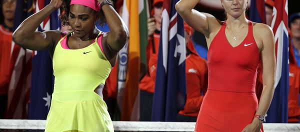 In this Saturday, Jan. 31, 2015 file photo, winner Serena Williams of the US, left, and runner-up Maria Sharapova of Russia, right, wait for the trophy presentation after the women's singles final at the Australian Open tennis championship in Melbourne, Australia. In this Saturday, Jan. 31, 2015 file photo, winner Serena Williams of the US, left, and runner-up Maria Sharapova of Russia, right, wait for the trophy presentation after the women's singles final at the Australian Open tennis championship in Melbourne, Australia. - Sputnik International