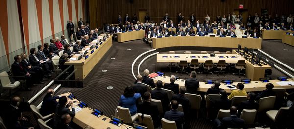 US President Donald Trump and others attend a meeting on United Nations Reform at the UN headquarters in New York City - Sputnik International