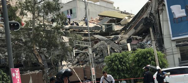 Damages are seen after an earthquake hit in Mexico City, Mexico September 19, 2017. Damages are seen after an earthquake hit in Mexico City, Mexico September 19, 2017. - Sputnik International