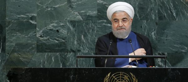 Iranian President Hassan Rouhani concludes his address at the 72nd United Nations General Assembly at U.N. headquarters in New York, U.S - Sputnik International