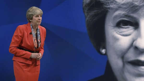 Britain's Prime Minister Theresa May takes part in a general election broadcast, in London, Monday May 29, 2017. ﻿ - Sputnik International