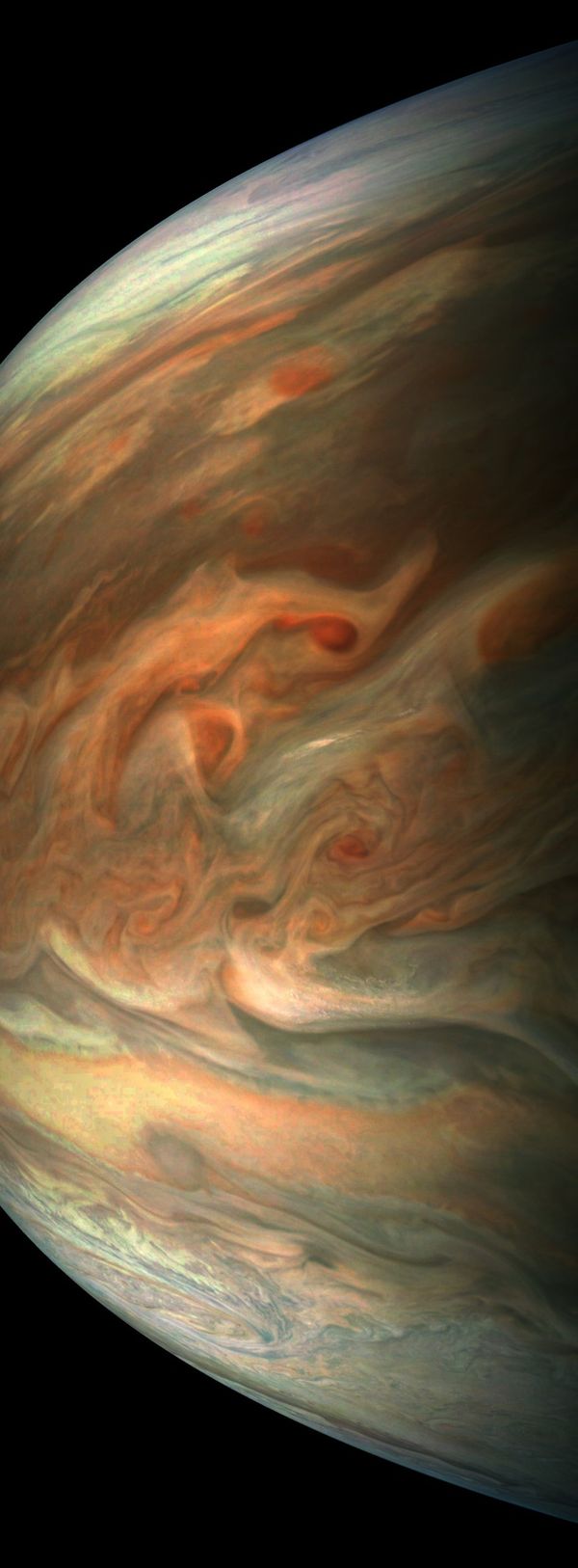 This striking image of Jupiter was captured by NASA’s Juno spacecraft as it performed its eighth flyby of the gas giant planet. This striking image of Jupiter was captured by NASA’s Juno spacecraft as it performed its eighth flyby of the gas giant planet. - Sputnik International