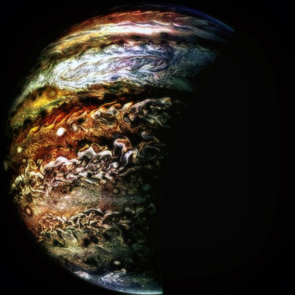 The Hurricane Rachel Region of Interest of Jupiter, photographed by Juno's JunoCam during the Perijove 8 Flyby. The Hurricane Rachel Region of Interest of Jupiter, photographed by Juno's JunoCam during the Perijove 8 Flyby. - Sputnik International