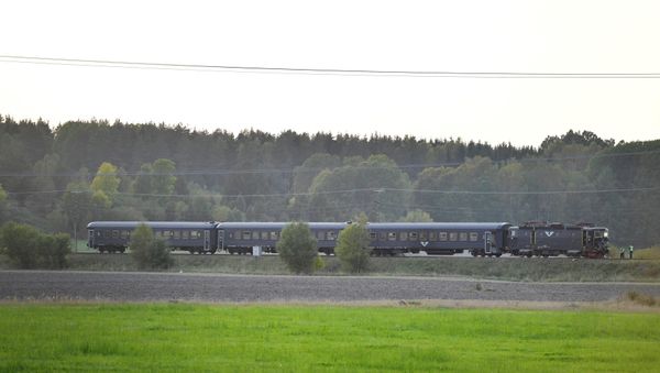 A passenger train collided with a tank and derailed, where the Swedish Military exercise Aurora 17 is taking place, near Trosa, south of Stockholm, Sweden, September 26, 2017 A passenger train collided with a tank and derailed, where the Swedish Military exercise Aurora 17 is taking place, near Trosa, south of Stockholm, Sweden, September 26, 2017 - Sputnik International