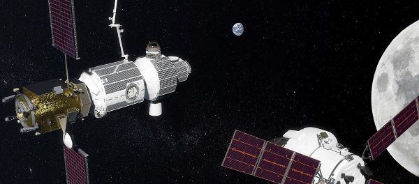 Deep Space Gateway in lunar orbit as proposed in 2017 - Sputnik International