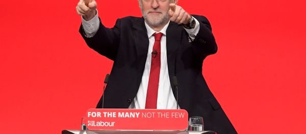 Britain's opposition Labour Party Leader Jeremy Corbyn delivers his keynote speech at the Labour Party Conference in Brighton, Britain, September 27, 2017. - Sputnik International