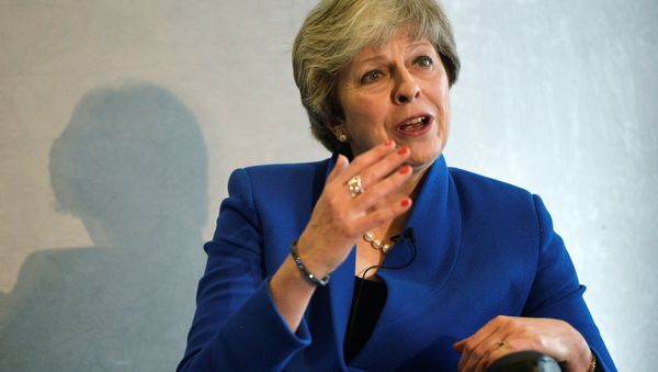 Britain's Prime Minister Theresa May speaks at an event to mark the 20th anniversary of the Bank of England's independence, in the City of London, September 28, 2017 - Sputnik International