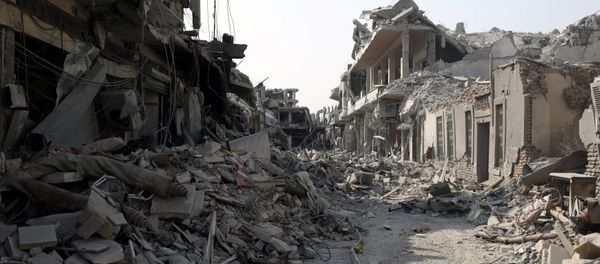 A view of a damaged site is seen in Raqqa, Syria September 16, 2017 A view of a damaged site is seen in Raqqa, Syria September 16, 2017 - Sputnik International
