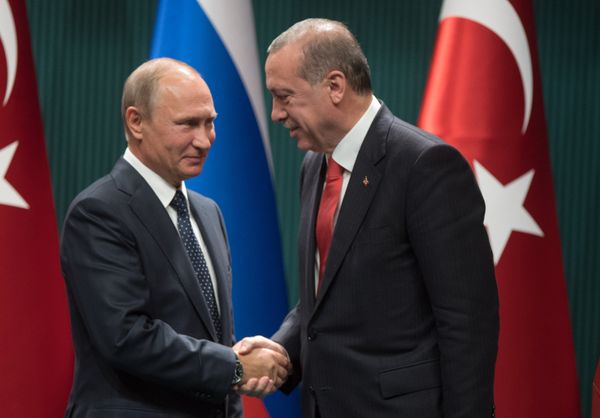 Russian President Vladimir Putin and Turkish President Recep Tayyip Erdogan, right, at a news conference following the Russian-Turkish talks in Ankara Russian President Vladimir Putin and Turkish President Recep Tayyip Erdogan, right, at a news conference following the Russian-Turkish talks in Ankara - Sputnik International