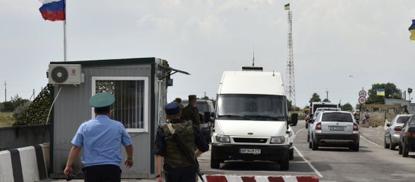 Border crossing point on Russia-Ukraine border. File photo - Sputnik International