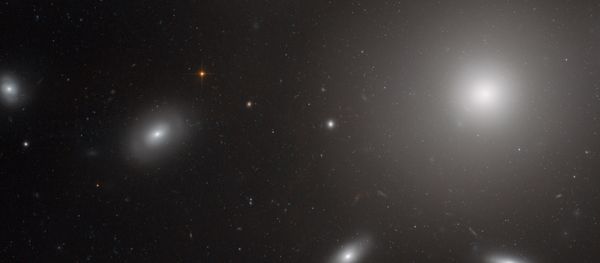 A photo of the center of the Coma Galaxy Cluster. The bright spherical shape is NGC 4874, a galaxy with an extremely powerful gravitational pull that is surrounded by globular clusters of stars. A photo of the center of the Coma Galaxy Cluster. The bright spherical shape is NGC 4874, a galaxy with an extremely powerful gravitational pull that is surrounded by globular clusters of stars. - Sputnik International