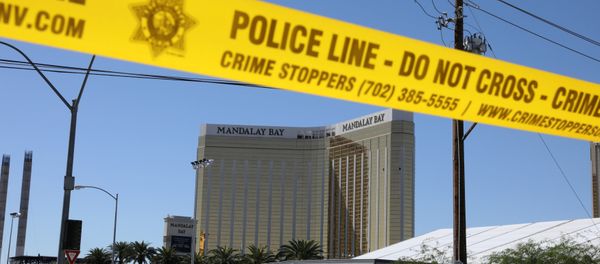 The site of the Route 91 music festival mass shooting is seen outside the Mandalay Bay Resort and Casino in Las Vegas, Nevada, U.S. October 2, 2017 The site of the Route 91 music festival mass shooting is seen outside the Mandalay Bay Resort and Casino in Las Vegas, Nevada, U.S. October 2, 2017 - Sputnik International