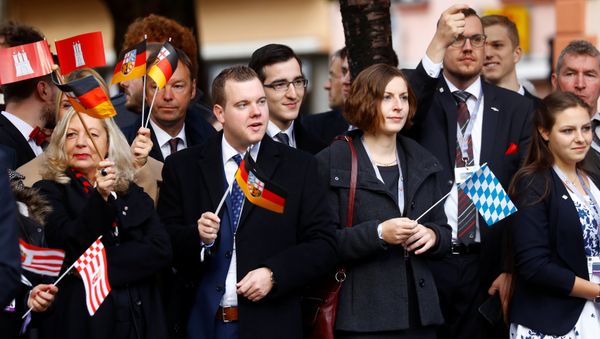 People at the German Unification Day celebrations in Mainz, Germany People at the German Unification Day celebrations in Mainz, Germany - Sputnik International