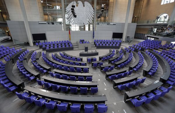 Interior view of the plenar hall of the German Federal Parliament, Bundestag, at the Reichstag building in Berlin, Germany, Tuesday, Sept. 26, 2017. Interior view of the plenar hall of the German Federal Parliament, Bundestag, at the Reichstag building in Berlin, Germany, Tuesday, Sept. 26, 2017. - Sputnik International