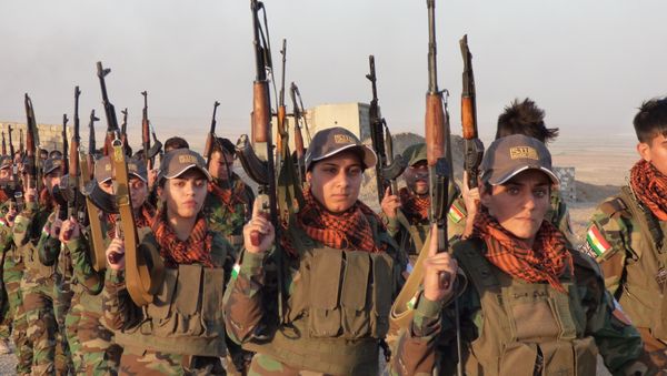 Peshmerga female fighters in Kirkuk - Sputnik International