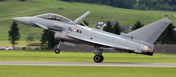 The first Eurofighter Typhoon jet fighter of the Austrian army lands in Zeltweg, Austria, in this file photo dated Thursday, July 12, 2007. The first Eurofighter Typhoon jet fighter of the Austrian army lands in Zeltweg, Austria, in this file photo dated Thursday, July 12, 2007. - Sputnik International