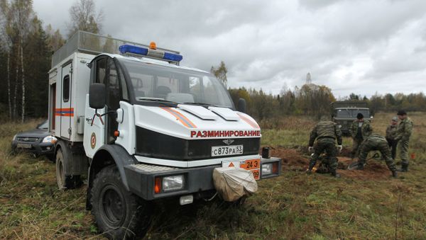 A special mine deactivation group at a site where WWII ammunition was discovered. (File) - Sputnik International