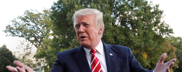 U.S. President Donald Trump talks to the media on South Lawn of the White House in Washington before his departure to Greensboro, North Carolina, U.S., October 7, 2017 - Sputnik International