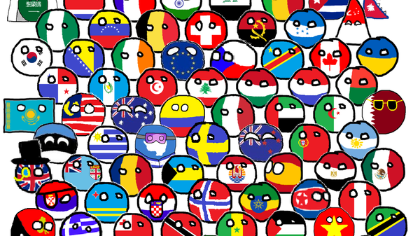 Selection of Polandballs representing several parts of the world - Sputnik International