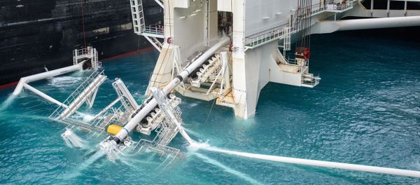 Deep water pipe laying of the TurkStream offshore pipeline Deep water pipe laying of the TurkStream offshore pipeline - Sputnik International
