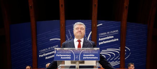 Ukraine's President Petro Poroshenko addresses the Parliamentary Assembly of the Council of Europe in Strasbourg, France, October 11, 2017. Ukraine's President Petro Poroshenko addresses the Parliamentary Assembly of the Council of Europe in Strasbourg, France, October 11, 2017. - Sputnik International
