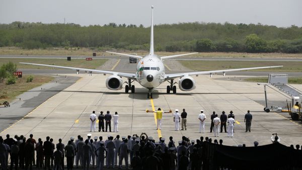 A Boeing P-8I aircraft arrives for its induction at the Naval Air Station Rajali in Arrakonam, some 58 miles from Chennai, India. (File) - Sputnik International