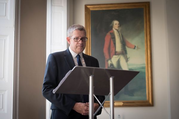 Director General of MI5 Andrew Parker delivers a speech in central London, on the security threat facing Britain October 17, 2017 - Sputnik International