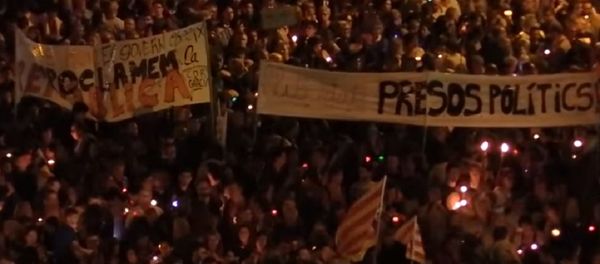 Rally In Barcelona In Support Of Catalan Politicians Rally In Barcelona In Support Of Catalan Politicians - Sputnik International