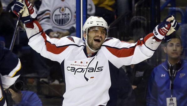 In this Saturday, April 9, 2016 file photo, Washington Capitals' Alex Ovechkin, of Russia, celebrates after scoring his third goal of an NHL hockey game during the third period against the St. Louis Blues in St. Louis - Sputnik International