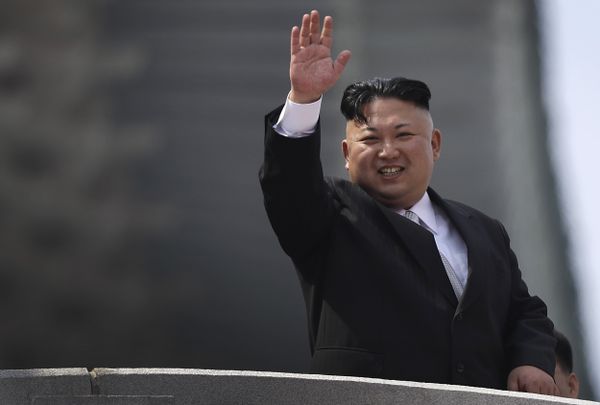 North Korean leader Kim Jong Un waves during a military parade on Saturday, April 15, 2017, in Pyongyang, North Korea to celebrate the 105th birth anniversary of Kim Il Sung, the country's late founder and grandfather of current ruler Kim Jong Un. North Korean leader Kim Jong Un waves during a military parade on Saturday, April 15, 2017, in Pyongyang, North Korea to celebrate the 105th birth anniversary of Kim Il Sung, the country's late founder and grandfather of current ruler Kim Jong Un. - Sputnik International
