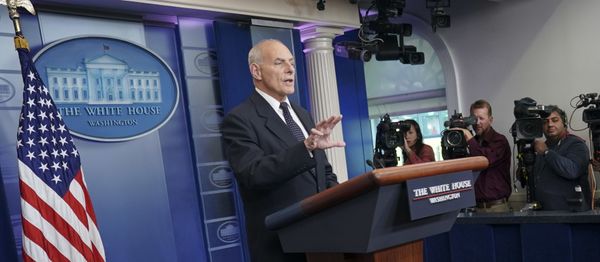 White House Chief of Staff John Kelly speaks to the media during the daily briefing in the Brady Press Briefing Room of the White House in Washington, Thursday, Oct. 19, 2017 White House Chief of Staff John Kelly speaks to the media during the daily briefing in the Brady Press Briefing Room of the White House in Washington, Thursday, Oct. 19, 2017 - Sputnik International