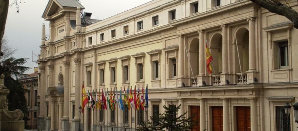 Facade of Palace of Senate of Spain. Madrid. Spain - Sputnik International