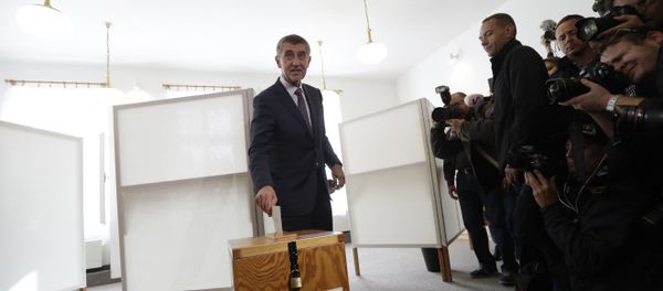 Czech billionaire and leader of the ANO 2011 political movement Andrej Babis casts his vote during the parliamentary elections in Pruhonice, Czech Republic, Friday, Oct. 20, 2017 Czech billionaire and leader of the ANO 2011 political movement Andrej Babis casts his vote during the parliamentary elections in Pruhonice, Czech Republic, Friday, Oct. 20, 2017 - Sputnik International