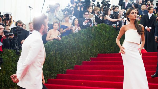 David Beckham and Victoria Beckham attend The Metropolitan Museum of Art's Costume Institute benefit gala celebrating Charles James: Beyond Fashion in New York - Sputnik International