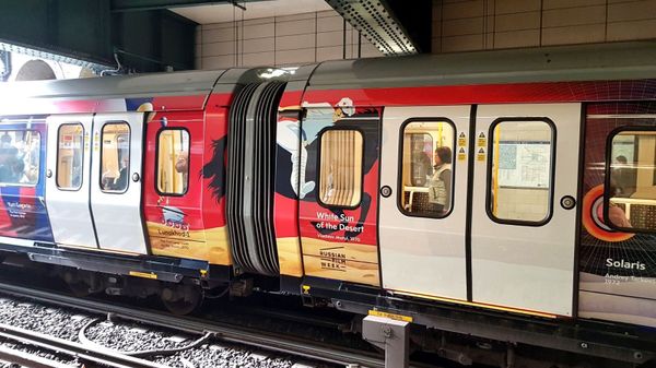 The themed train 'The Heart of Russia' launched on the London underground The themed train 'The Heart of Russia' launched on the London underground - Sputnik International