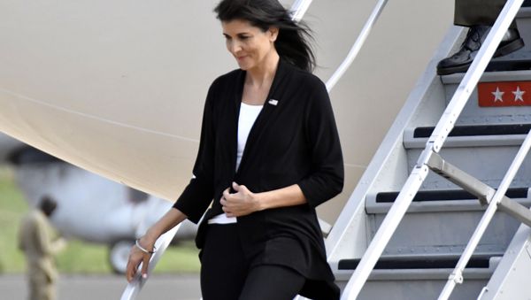 US Ambassador to the United Nations Nikki Haley arrives in Juba, South Sudan, Wednesday, Oct. 25, 2017. - Sputnik International