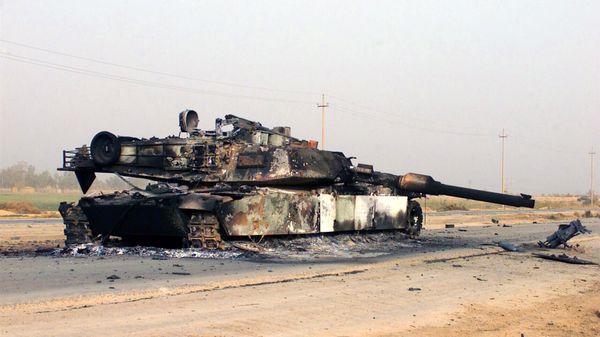 Destroyed M1A1 Abrams tank (File) - Sputnik International