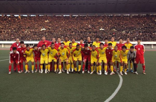 Atletico de Sorocaba and North Korean team pose for photo at Pyongyang Stadium in 2009 Atletico de Sorocaba and North Korean team pose for photo at Pyongyang Stadium in 2009 - Sputnik International