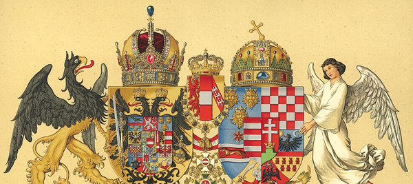 Middle Common Coat of Arms of Austria-Hungary, designed in 1915 in order to replace an older coat of arms Middle Common Coat of Arms of Austria-Hungary, designed in 1915 in order to replace an older coat of arms - Sputnik International
