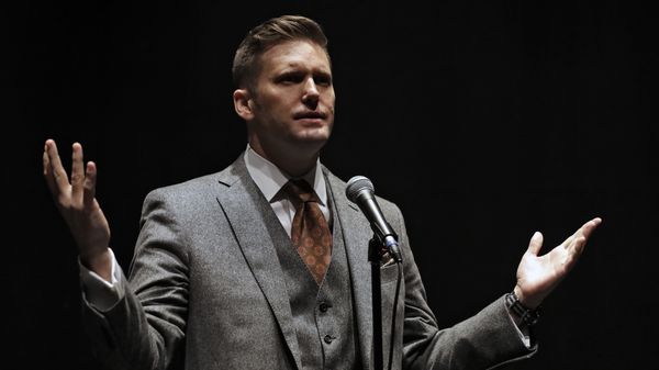 White Nationalist Richard Spencer Thursday, Oct. 19, 2017, at the University of Florida in Gainesville, Fla. - Sputnik International