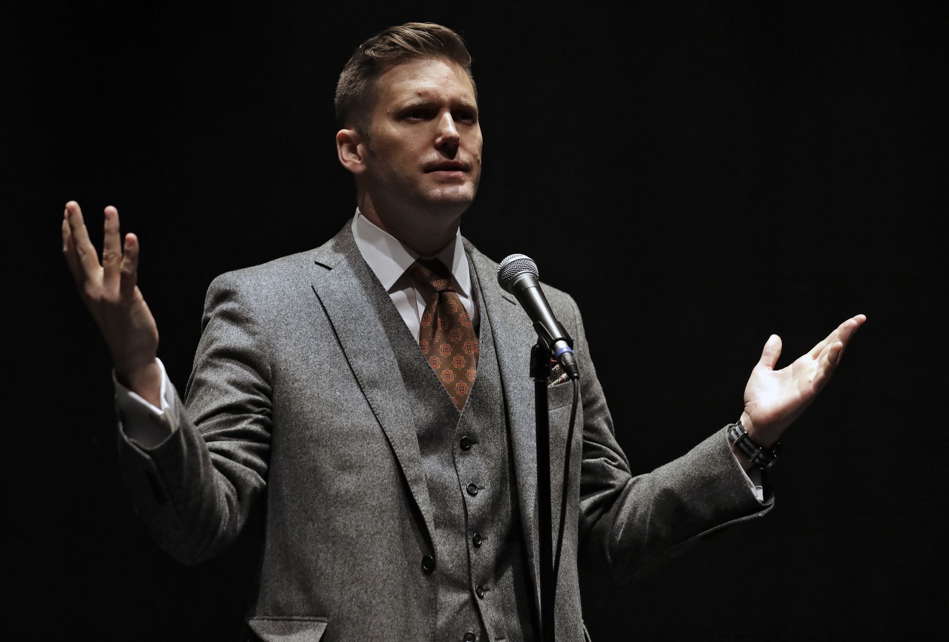 White Nationalist Richard Spencer Thursday, Oct. 19, 2017, at the University of Florida in Gainesville, Fla. - Sputnik International, 1920, 23.11.2021
