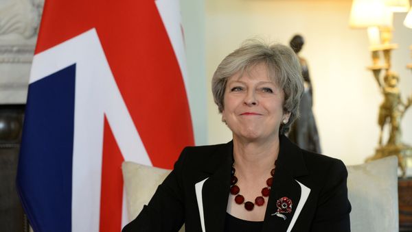 Britain's Prime Minister Theresa May meets Israel's Prime Minister Benjamin Netanyahu in 10 Downing Street, London November 2, 2017. - Sputnik International