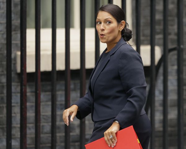Britain's Secretary of State for International Development Priti Patel reacts to a question from the media as she arrives for a cabinet meeting at 10 Downing Street in London, Tuesday, Oct. 10, 2017.  - Sputnik International