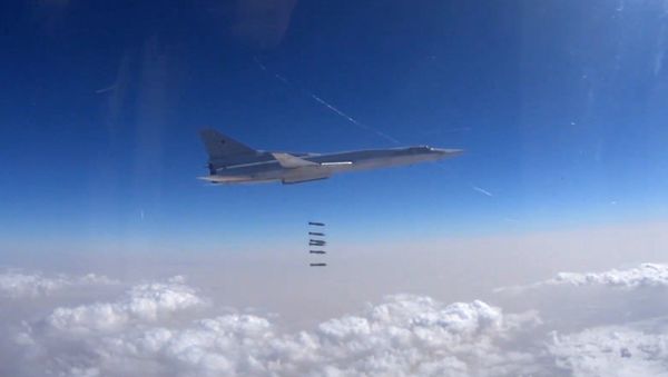 Tupolev Tu-22M3 strategic bombers hit terrorist targets Tupolev Tu-22M3 strategic bombers hit terrorist targets - Sputnik International