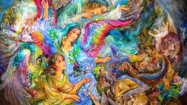 Mahmoud Farshchian, 87-year-old master of Persian miniature art, is well-known and recognized all over the world for his artworks. - Sputnik International