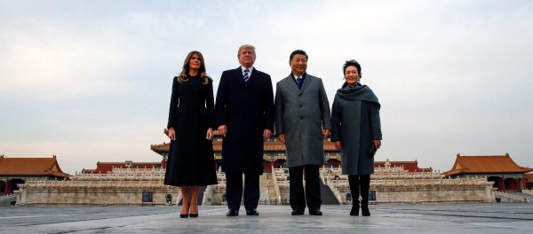 U.S. President Donald Trump and U.S. first lady Melania visit the Forbidden City with China's President Xi Jinping and China's First Lady Peng Liyuan in Beijing, China, November 8, 2017 U.S. President Donald Trump and U.S. first lady Melania visit the Forbidden City with China's President Xi Jinping and China's First Lady Peng Liyuan in Beijing, China, November 8, 2017 - Sputnik International