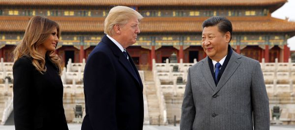 US President Donald Trump and U.S. first lady Melania visit the Forbidden City with China's President Xi Jinping in Beijing, China, November 8, 2017. US President Donald Trump and U.S. first lady Melania visit the Forbidden City with China's President Xi Jinping in Beijing, China, November 8, 2017. - Sputnik International
