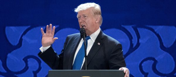 U.S. President Donald Trump speaks at the Asia-Pacific Economic Cooperation (APEC) CEO Summit at the Aryana Convention Center in Danang, Vietnam, Friday, Nov. 10, 2017 - Sputnik International