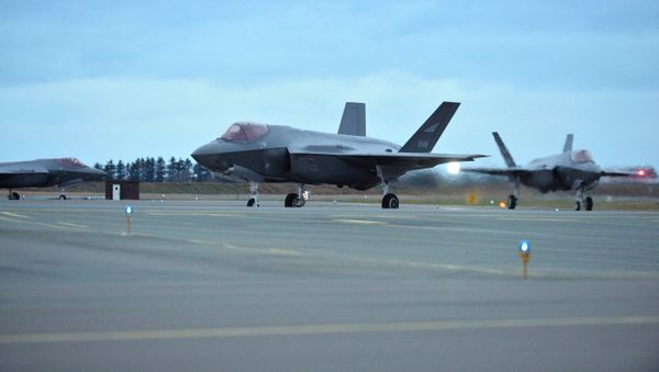The first three F-35 fighter jets ordered by Norway's Air Force arrive in Oerland Main Air Station, near Trondheim, Norway November 3, 2017 The first three F-35 fighter jets ordered by Norway's Air Force arrive in Oerland Main Air Station, near Trondheim, Norway November 3, 2017 - Sputnik International