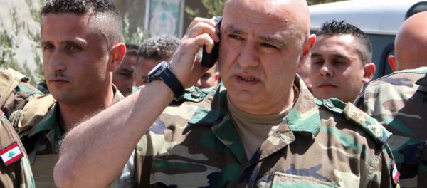 Lebanese army chief General Joseph Aoun arrives at an operational command post in the eastern town of Ras Baalbek Lebanese army chief General Joseph Aoun arrives at an operational command post in the eastern town of Ras Baalbek - Sputnik International